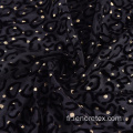 Tissu de maille de troupeau de velours de tricot imprimé par feuille de polyester